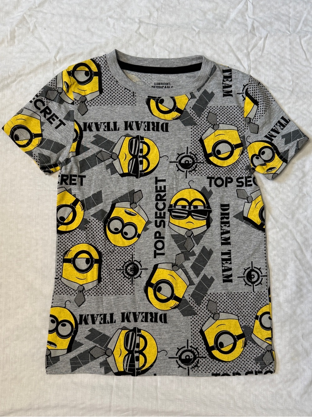 Despicable Me Kids Gray & Yellow Minions Graphic Tee Size XS Boys T-Shirt